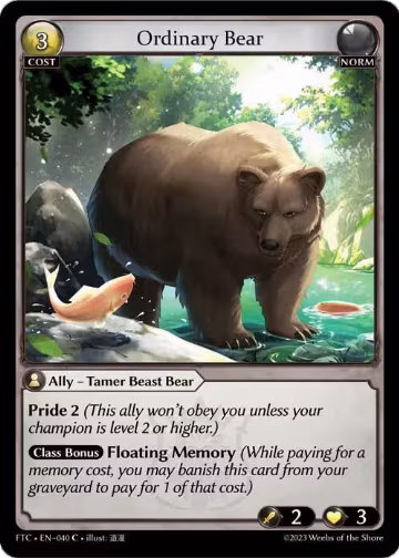 Ordinary Bear (040), Fractured Crown — Grand Archive card price