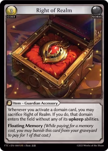 Right of Realm (044), Fractured Crown — Grand Archive card price