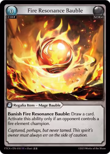 Fire Resonance Bauble (010), Fractured Crown — Grand Archive card price