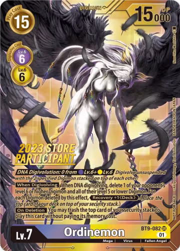 Ordinemon (2023 Store Participant) (BT9-082 SR), X Record — Digimon card price