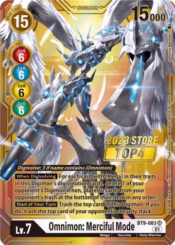 Omnimon: Merciful Mode (2023 Store Top 4) (BT9-083 SR), X Record — Digimon card price
