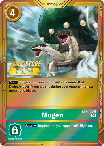 Mugen (2023 Store Top 4) (BT7-103 U), Next Adventure — Digimon card price