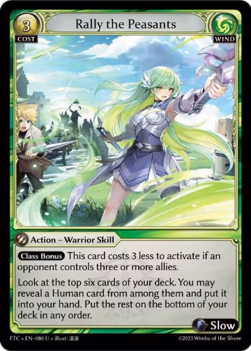 Rally the Peasants (080), Fractured Crown — Grand Archive card price