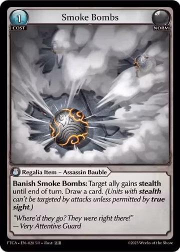 Smoke Bombs (020), Fractured Crown — Grand Archive card price