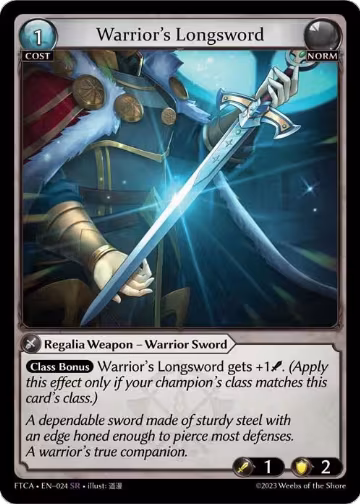 Warrior's Longsword (024), Fractured Crown — Grand Archive card price