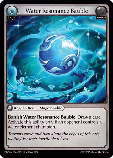 Water Resonance Bauble (025), Fractured Crown — Grand Archive card price