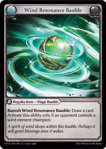 Wind Resonance Bauble (026), Fractured Crown — Grand Archive card price