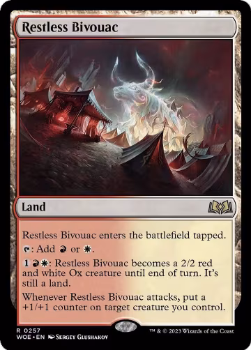 Restless Bivouac (257), Wilds of Eldraine — Magic card price