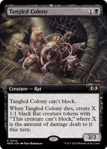 Tangled Colony (Extended Art) (344), Wilds of Eldraine — Magic card price