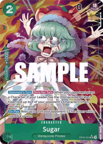 Sugar (Alternate Art) (OP04-024), Kingdoms of Intrigue — One Piece card price
