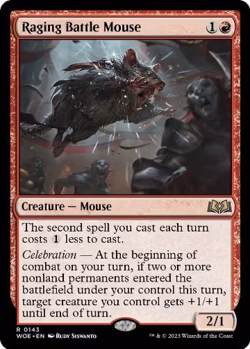 Raging Battle Mouse (143), Wilds of Eldraine — Magic card price