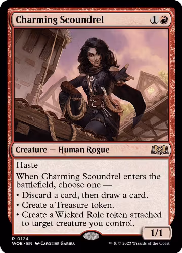 Charming Scoundrel (124), Wilds of Eldraine — Magic card price