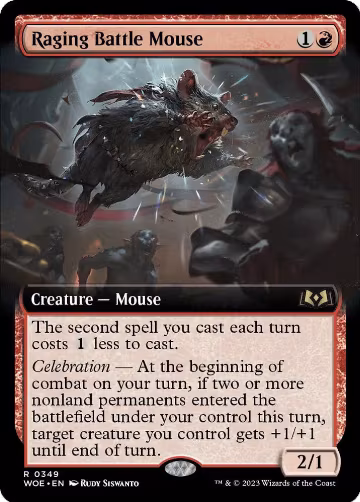 Raging Battle Mouse (Extended Art) (349), Wilds of Eldraine — Magic card price