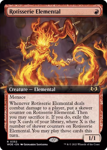 Rotisserie Elemental (Extended Art) (352), Wilds of Eldraine — Magic card price