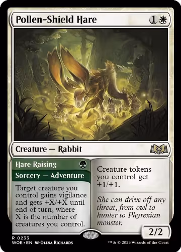 Pollen-Shield Hare (233), Wilds of Eldraine — Magic card price