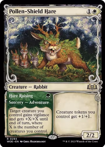 Pollen-Shield Hare (Showcase) (293), Wilds of Eldraine — Magic card price
