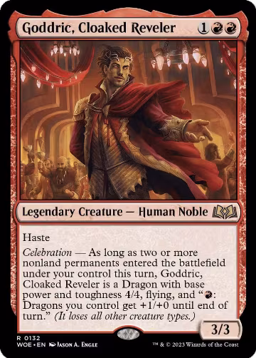 Goddric, Cloaked Reveler (132), Wilds of Eldraine — Magic card price