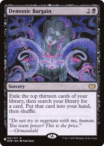 Demonic Bargain (103/277), The List Reprints — Magic card price