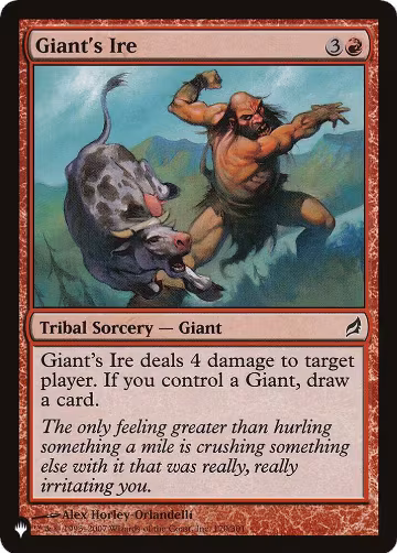 Giant's Ire (170/301), The List Reprints — Magic card price
