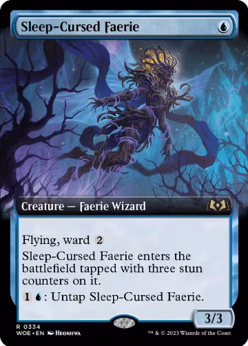 Sleep-Cursed Faerie (Extended Art) (334), Wilds of Eldraine — Magic card price