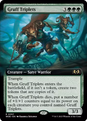 Gruff Triplets (Extended Art) (357), Wilds of Eldraine — Magic card price