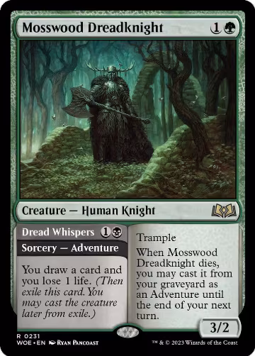 Mosswood Dreadknight (231), Wilds of Eldraine — Magic card price