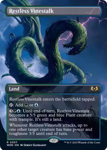 Restless Vinestalk (Borderless) (307), Wilds of Eldraine — Magic card price