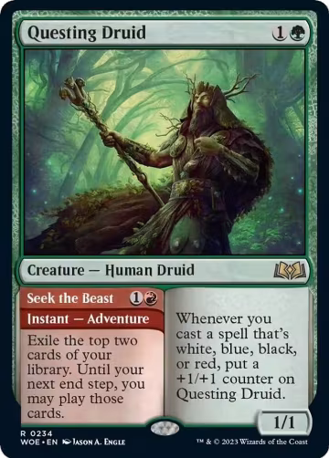 Questing Druid (234), Wilds of Eldraine — Magic card price