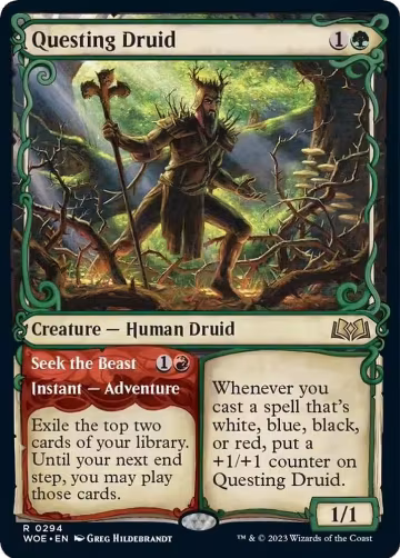 Questing Druid (Showcase) (294), Wilds of Eldraine — Magic card price