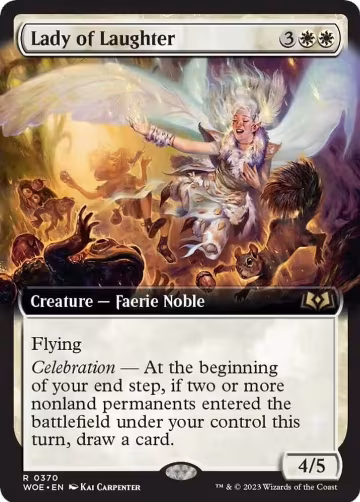 Lady of Laughter (Extended Art) (370), Wilds of Eldraine — Magic card price