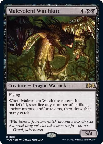 Malevolent Witchkite (315), Wilds of Eldraine — Magic card price