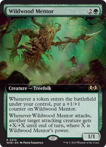 Wildwood Mentor (Extended Art) (374), Wilds of Eldraine — Magic card price