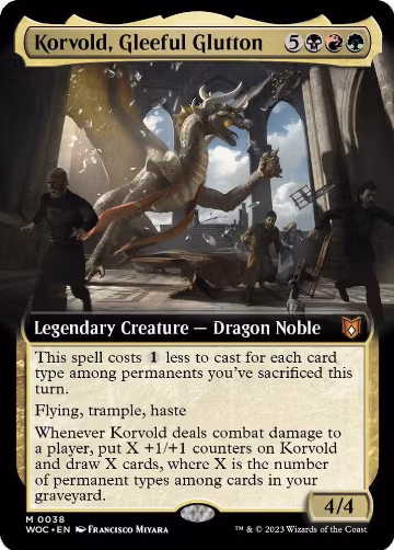 Korvold, Gleeful Glutton (Extended Art) (38), Commander: Wilds of Eldraine — Magic card price