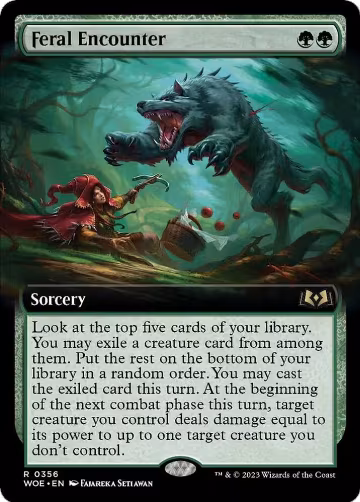 Feral Encounter (Extended Art) (356), Wilds of Eldraine — Magic card price