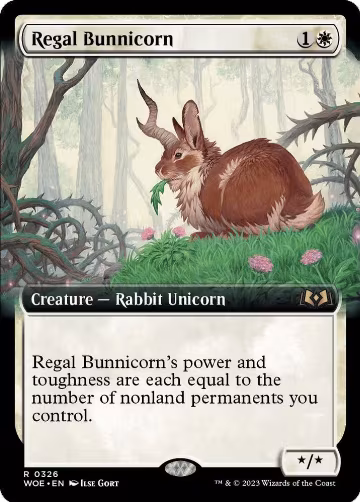 Regal Bunnicorn (Extended Art) (326), Wilds of Eldraine — Magic card price