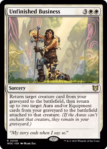 Unfinished Business (8), Commander: Wilds of Eldraine — Magic card price