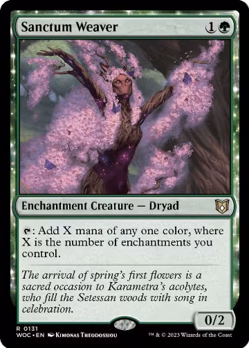 Sanctum Weaver (131), Commander: Wilds of Eldraine — Magic card price