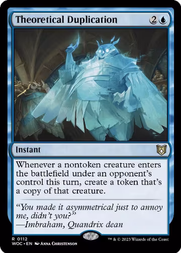 Theoretical Duplication (112), Commander: Wilds of Eldraine — Magic card price