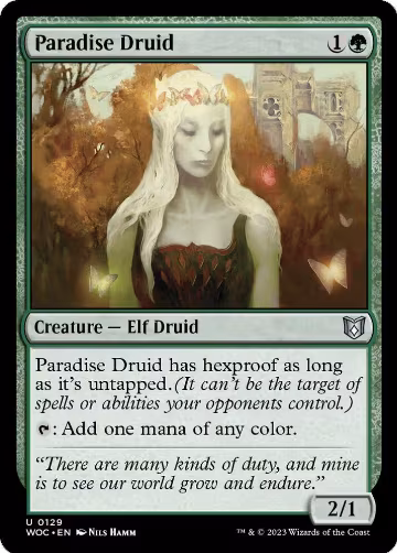 Paradise Druid (129), Commander: Wilds of Eldraine — Magic card price