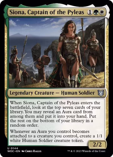 Siona, Captain of the Pyleas (144), Commander: Wilds of Eldraine — Magic card price