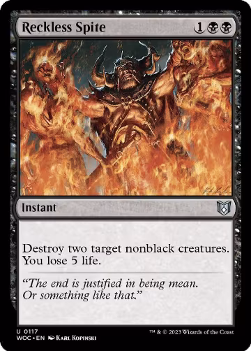 Reckless Spite (117), Commander: Wilds of Eldraine — Magic card price