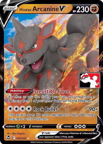 Hisuian Arcanine V - 090/195 (090/195), Prize Pack Series Cards — Pokémon card price