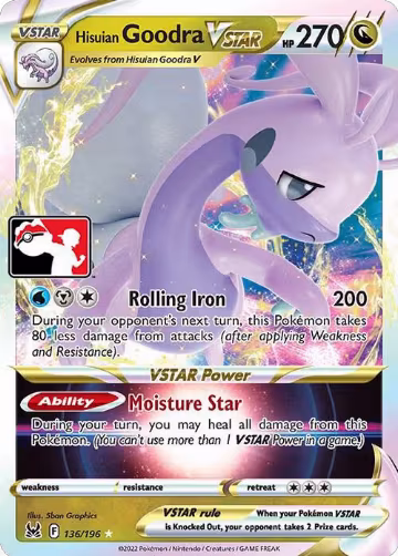 Hisuian Goodra VSTAR - 136/196 (136/196), Prize Pack Series Cards — Pokémon card price