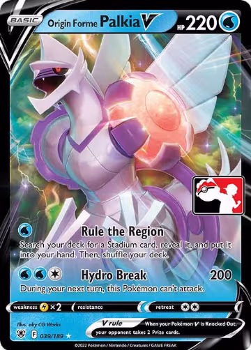 Origin Forme Palkia V - 039/189 (039/189), Prize Pack Series Cards — Pokémon card price