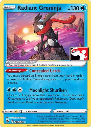Radiant Greninja - 046/189 (046/189), Prize Pack Series Cards — Pokémon card price