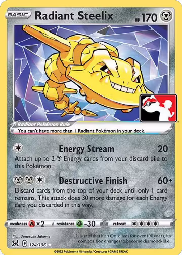 Radiant Steelix - 124/196 (124/196), Prize Pack Series Cards — Pokémon card price