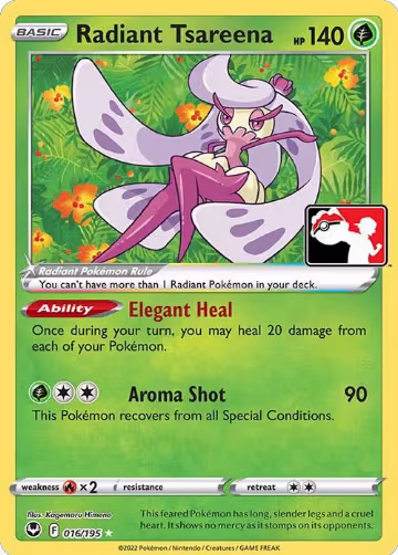 Radiant Tsareena - 016/195 (016/195), Prize Pack Series Cards — Pokémon card price