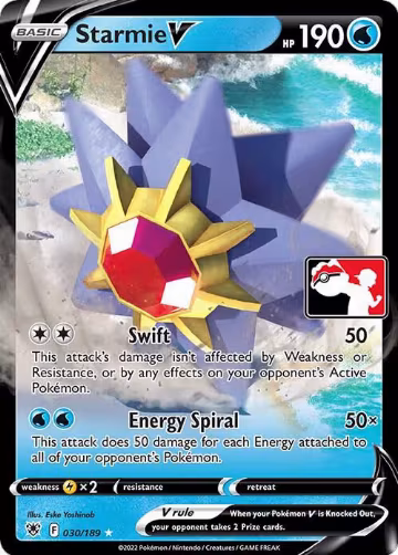 Starmie V - 030/189 (030/189), Prize Pack Series Cards — Pokémon card price
