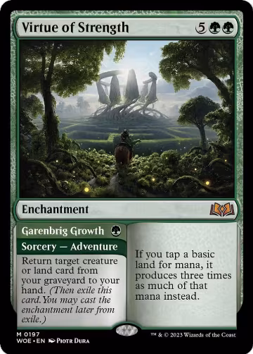 Virtue of Strength (197), Wilds of Eldraine — Magic card price
