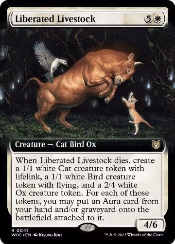 Liberated Livestock (Extended Art) (41), Commander: Wilds of Eldraine — Magic card price